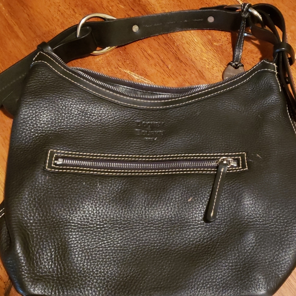 Black leather purse